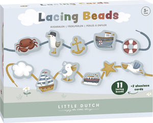 Little dutch houten rijgkralen sailors bay - educatief speelgoed