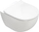 Plieger zano wandclosetpack met wandcloset diepspoel rim-ex met verdekte bevestiging 36.5x54cm m. slim closetzitting met softclose m. lift-off wit
