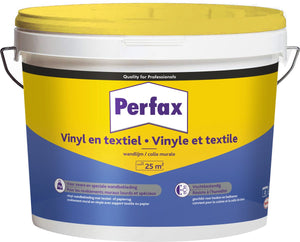 Perfax vinyl en textiel wandlijm 5 kg | gebruiksklare hoogwaardige lijm | voor diverse materialen | betrouwbare en veelzijdige toepassing | wand bekleding | feilloze afwerking