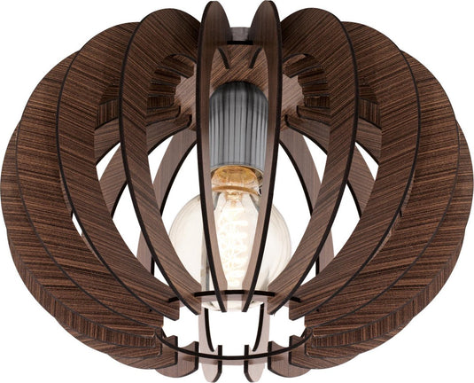 Eglo stellato - plafondlamp - e27 - ø30 cm - donkerbruin nickel-mat