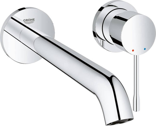 Grohe essence new wandgemonteerde inbouw wastafelkraan - afbouwdeel - zonder inbouwdeel - lange uitloop - chroom - waterbesparend