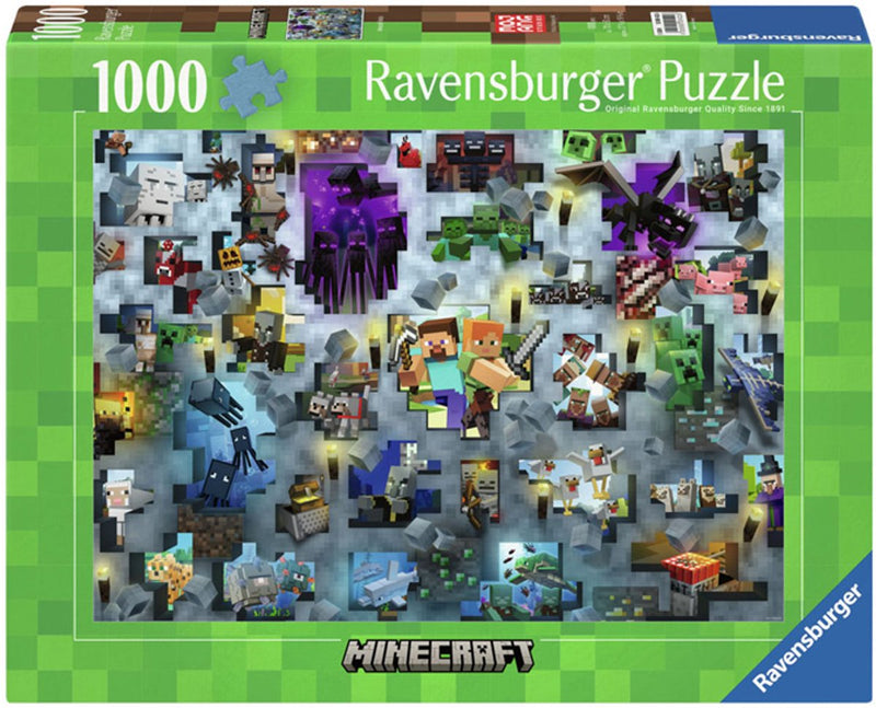 ギャラリービューアに画像をロードする, Ravensburger puzzel minecraft - 1000 stukjes legpuzzel.
