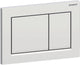 Geberit omega20 bedieningsplaat - 2-toets spoeling - rechthoekige knoppen - mat chroom easy-to-clean - chroom