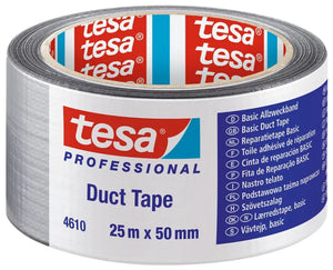 Tesa professional 4610 serie - polipropyleen tape - 25m x 50mm - zilver mat
