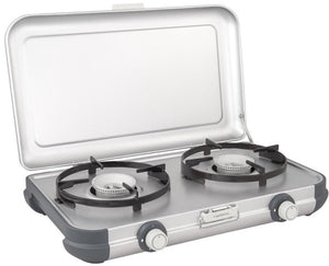 Campingaz camping kitchen 2 camping kooktoestel - 2 pits camping gas kooktoestel - 2x 2000 watt - zilvergrijs