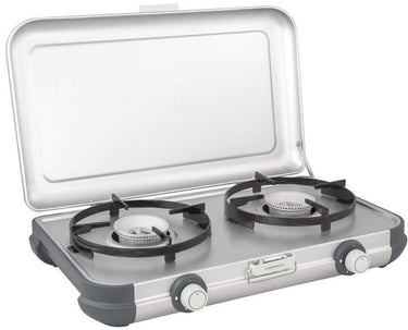 Campingaz camping kitchen 2 camping kooktoestel - 2 pits camping gas kooktoestel - 2x 2000 watt - zilvergrijs