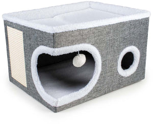 Duvo plus relax! krabhuisje greg voor katten 53x42x33cm grijs