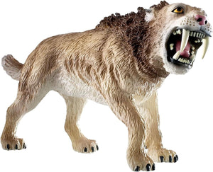 Bullyland 58375 – speelfiguur en verzamelfiguur sabeltandtijger (smilodon) – ca. 9 cm – levensecht en detailrijk vormgegeven – ideaal als educatief speelfiguur, taartdecoratie of klein cadeautje voor kinderen vanaf 3 jaar.
