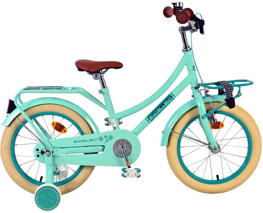 Volare Excellent Kinderfiets - Meisjes - 16 inch - Groen - 95% afgemonteerd