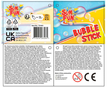 Van manen sun fun bellenblaas stick 120ml 37cm, 24st.