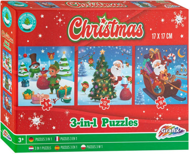 Grafix kerst 3-in-1 puzzel