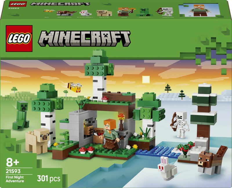 ギャラリービューアに画像をロードする, Lego minecraft eerste nacht-avontuur speelgoed voor kinderen en kinderkamer decoratie 21593
