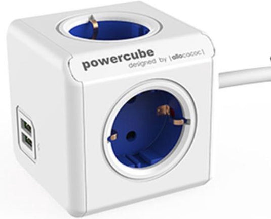 Allocacoc powercube extended usb de; blue