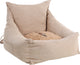 Flamingo autostoel hond – autostoel megan beige – 62x62x25cm – wasbare hoezen antislip bodem – veilig reizen voor kleine honden