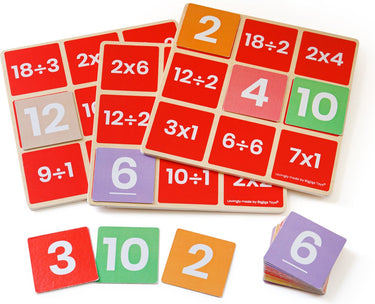 Bigjigs wiskunde bingo vermenigvuldigen delen
