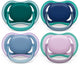 Philips avent avent fopspeen 6-18m ultra air mix blauw paars (2 stuks)