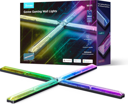Govee gaming wall lights (4+1) - gaming verlichting - rgbic - app-bediening - alexa google - matter compatibel