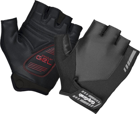 Gripgrab - progel padded korte vinger zomer fietshandschoenen - zwart - unisex - maat xs
