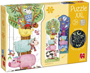 Goula jumbo - puzzle xxl - dag en nacht - kinderpuzzel - 27 stukjes