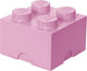 Lego - opbergbox brick 4 - polypropyleen - roze