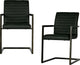 Woood bas eetkamerstoelen - pu - antraciet - set van 2