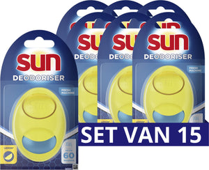Sun -vaatwasmachine verfrisser - citroen - 15 stuks - voordeelverpakking