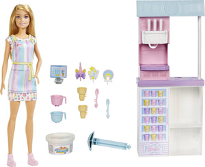 Barbie ice cream shopkeeper speelset