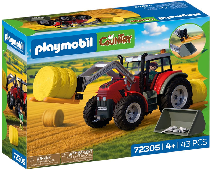 Afbeelding laden in galerijviewer, Playmobil country tractor speelgoed met hooibalen - boerderij set.
