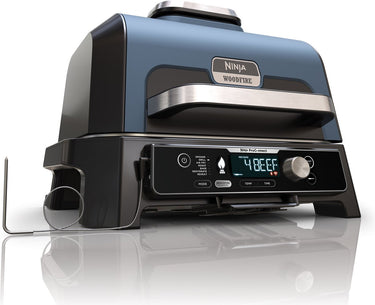 Ninja woodfire pro connect xl - 7-in-1 elektrische smart bbq grill en smoker - inclusief digitale braadthermometer - connect app - og901eu