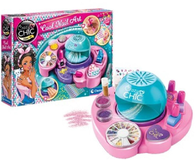 Afbeelding laden in galerijviewer, Clementoni crazy chic - nagelstudio - kinder nagellak met drooglamp - 12-delig - vanaf 12 jaar
