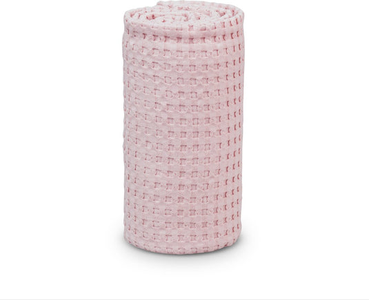 Lulujo - wafel dekentje - 100x80 cm - roze