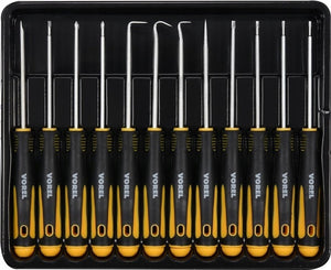 Vorel precisie schroevendraaierset met 12 haken - 12 stuks