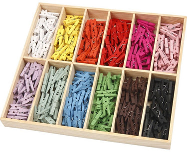 Creativ company http: www.cchobby.nl mini-wasknijper-l-25-mm-b-3-mm-diverse-kleuren-12x24-stuk-1-doos