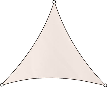 Livin' outdoor livn schaduwdoek livigno oxford driehoek 3.6m naturel - 95% uv-bescherming - dikte doek: 270 gr m2 - inclusief bevestigingskoord en rvs bevestigingsringen
