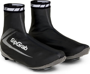Gripgrab - raceaqua waterdichte race fiets overschoenen aero wielren regen fietsoverschoenen - zwart - unisex - maat s (38 39)