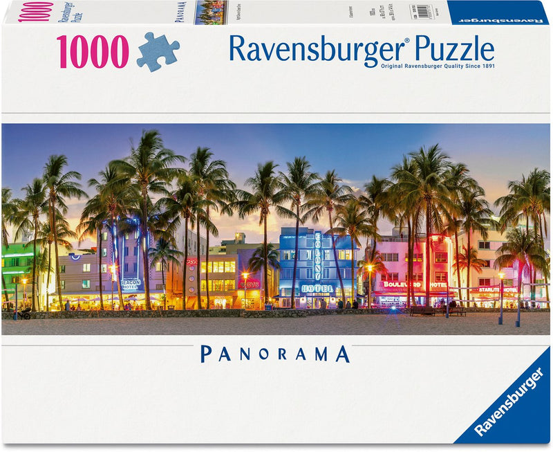 Afbeelding laden in galerijviewer, Ravensburger – nachtlichten op ocean drive – legpuzzel – 1000 stukjes

