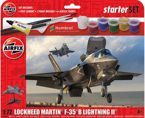Airfix modelbouwpakket militaire voertuigen - 55010 lockheed martin f-35b lightning ii - starter set plastic - 1:72 - modelbouw