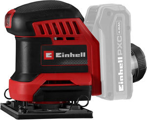 Einhell accu vlakschuurmachine te-os 18 113 li solo - power x-change - 18 v li-ion - schuuroppervlak: 113 x 101 mm - incl. 2 vellen schuurpapier - excl. accu en lader