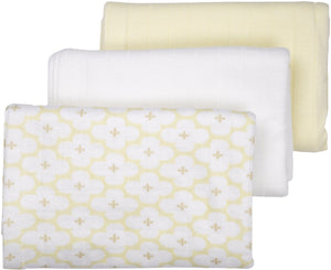 Lodger swaddler - 3 stuks - 70 x 70 cm - matcha butter