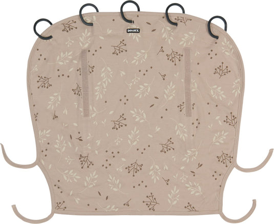 Dooky universal cover zonnescherm kinderwagen - uv bescherming voor je kind - zonnedoek buggy - romantic leaves beige