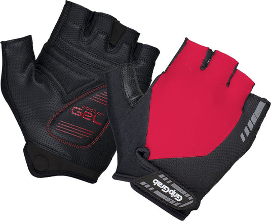 Gripgrab - progel padded korte vinger zomer fietshandschoenen wielrenhandschoenen met padding - rood - unisex - maat xxl