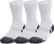 Under armour ua performance tech 3pk crew-wht unisex sportsokken - wit - jet grijs