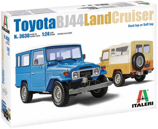 Italeri modelbouwpakket auto - 3630 toyota bj44 land cruiser - soft top or hard top plastic - 1:24 - modelbouw