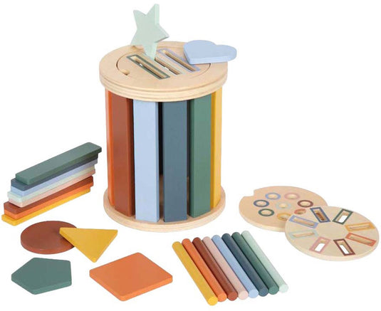 Small foot - houten montessori sorteerspel met trommel