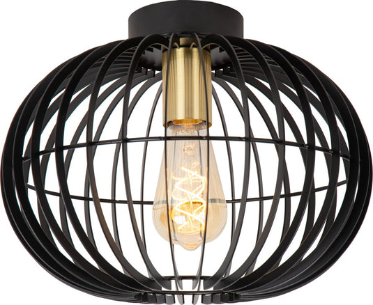 Lucide yann - plafonnière (plafondlamp) - ø 32 cm - 1xe27 - zwart