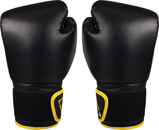 Avento bokshandschoenen pu - 10 oz - zwart geel