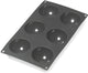 Lékué bakvorm - 6 halve bollen - siliconen - black