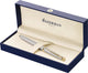 Waterman hémisphère rollerballpen | roestvrij staal met 23-karaats gouden rand | fijne punt | zwarte inkt | geschenkverpakking