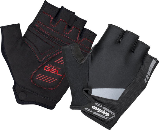 Gripgrab - supergel padded korte vinger zomer fietshandschoenen wielrenhandschoenen met padding - zwart - unisex - maat m
