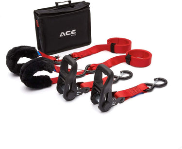 Acebikes zurrgurtsatz ratchet premium deluxe lashing strap set acebike ratchet premium deluxe